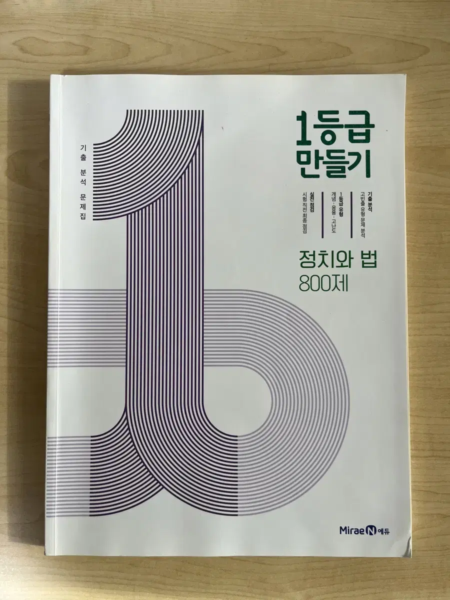 1등급 만들기 정치와 법 800제 (새책)