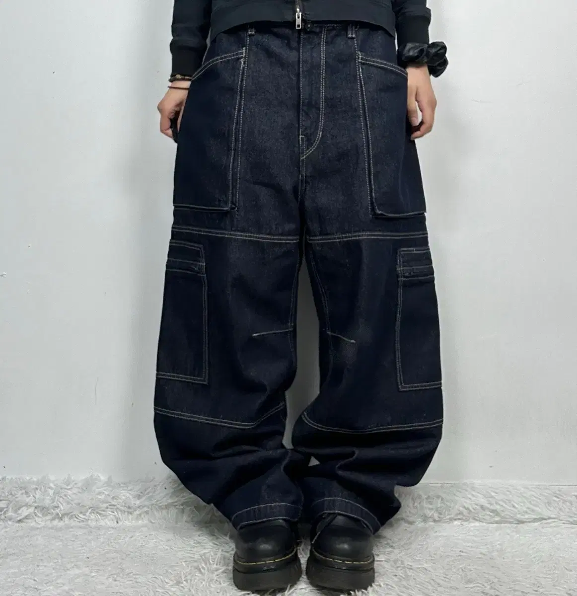 Insilience Stitch Denim Cargo Pants