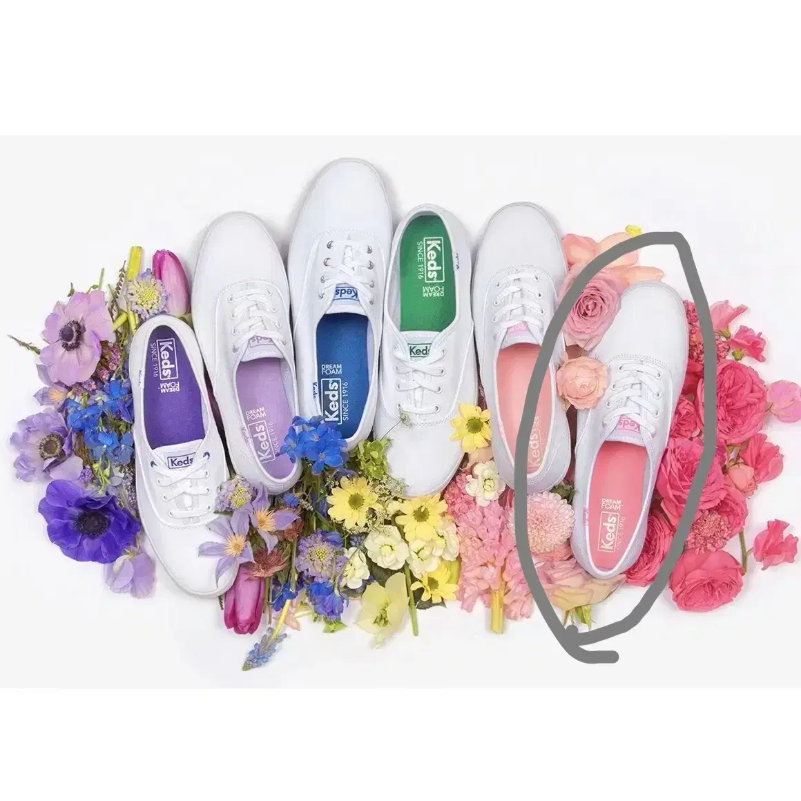 Keds 케즈 여성 캔버스화 챔피온 코어 스니커즈 화이트/핑크