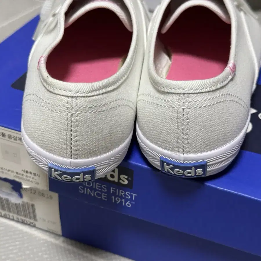 Keds 케즈 여성 캔버스화 챔피온 코어 스니커즈 화이트/핑크