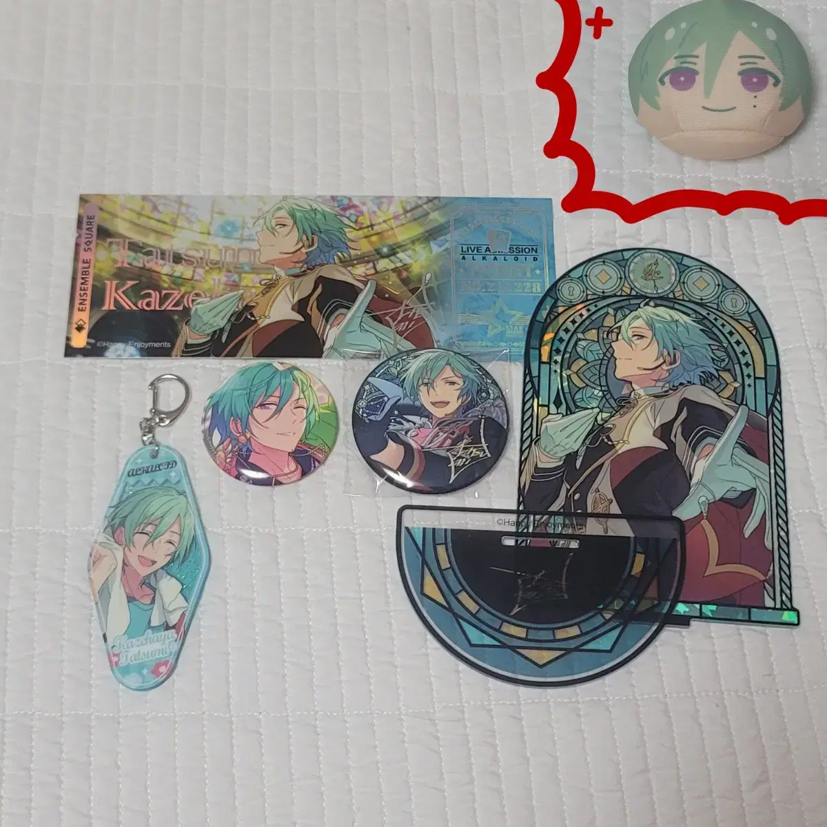 Anstar Tatsumi bulk Live Ticket Stained Glass Shuffle/Sighting Badge Manju Hotel Keyring