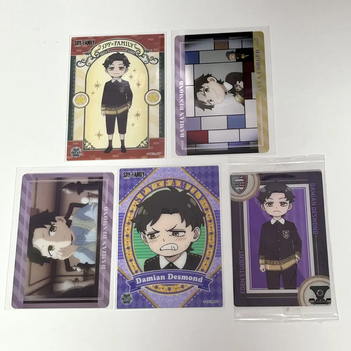 In bulk) SPY FAMILY Spade Damian Desmond Clear Photocard Pokka