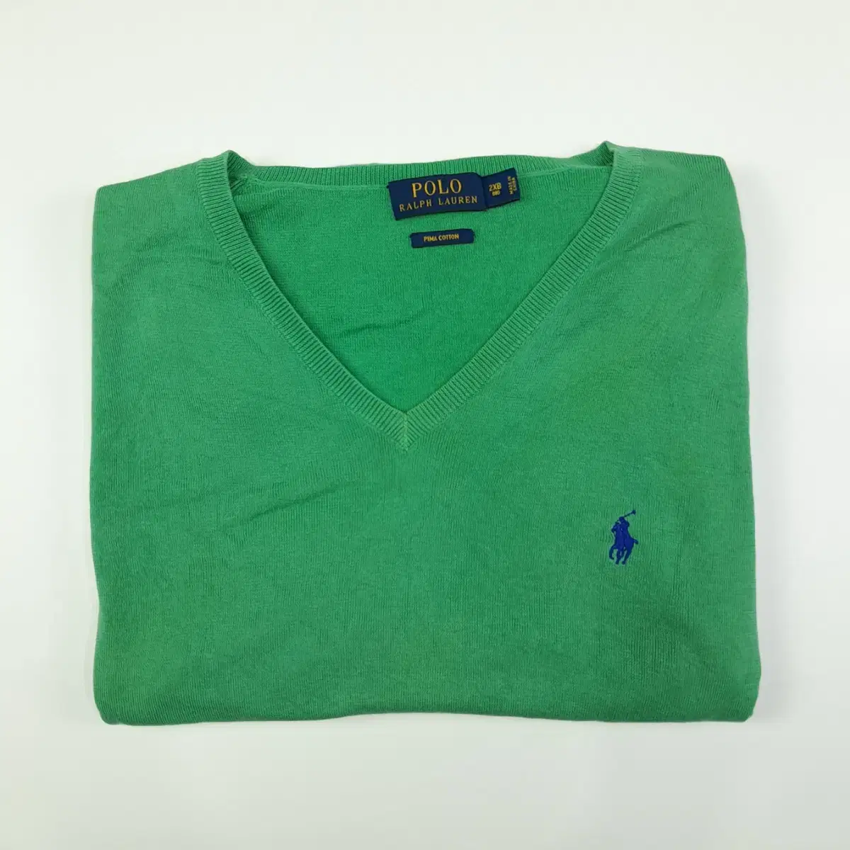 (CT697) 2XL 폴로 그린 조끼 베스트.knit