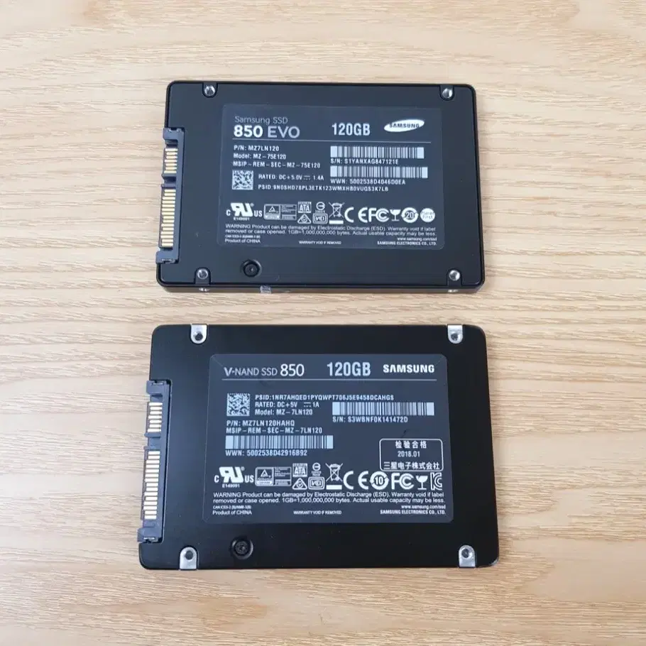 삼성 850 EVO 120 GB SSD 수량 가능 검수 완료