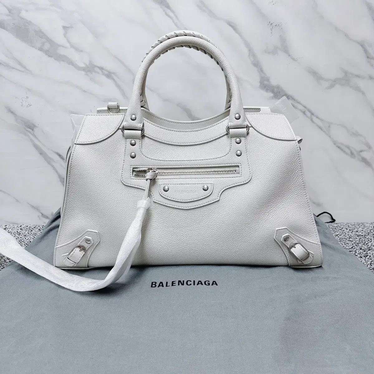 (정품/새상품) BALENCIAGA 발렌시아가 여성 화이트 네오 시티백