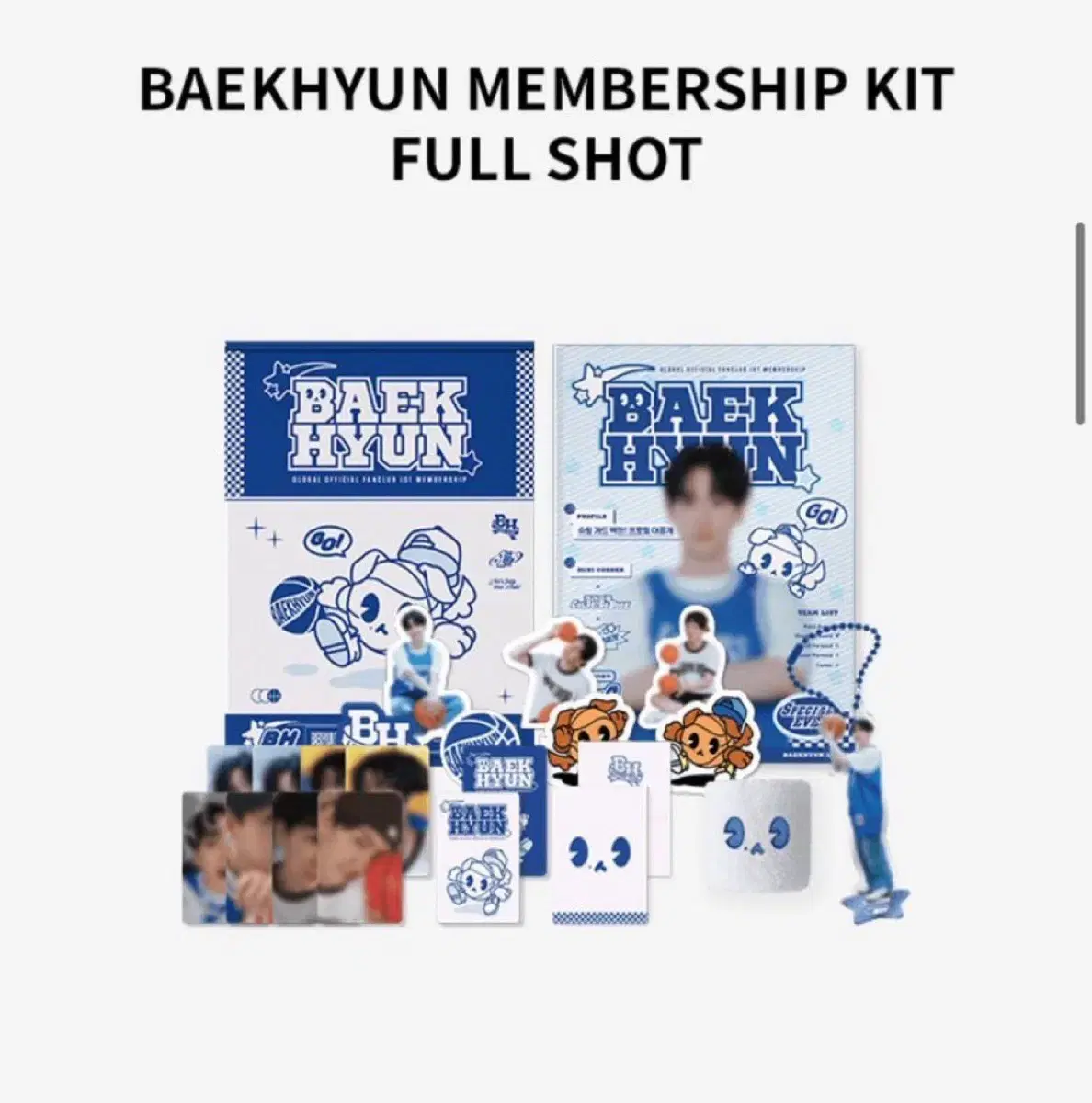 EXO baekhyun fan club membership kit+amulet photocard+Baekhyun's sigil