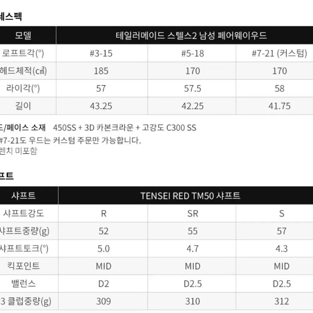 테일러메이드 스텔스2 5번우드 s