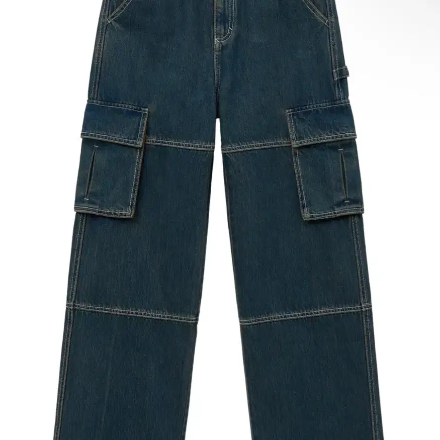 마리떼 청바지 남자  M CARGO DENIM PANTS dark blu