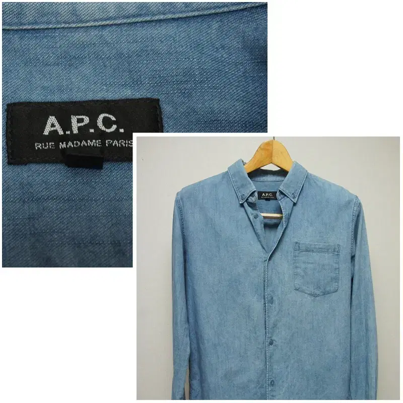 A.P.C 아페쎄 데님 청남방 남성90