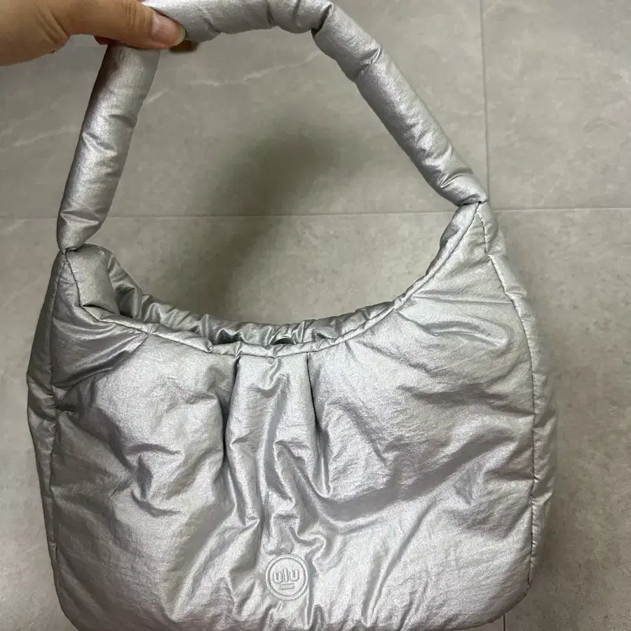 puluck / Dumpling bag / silver 토트백