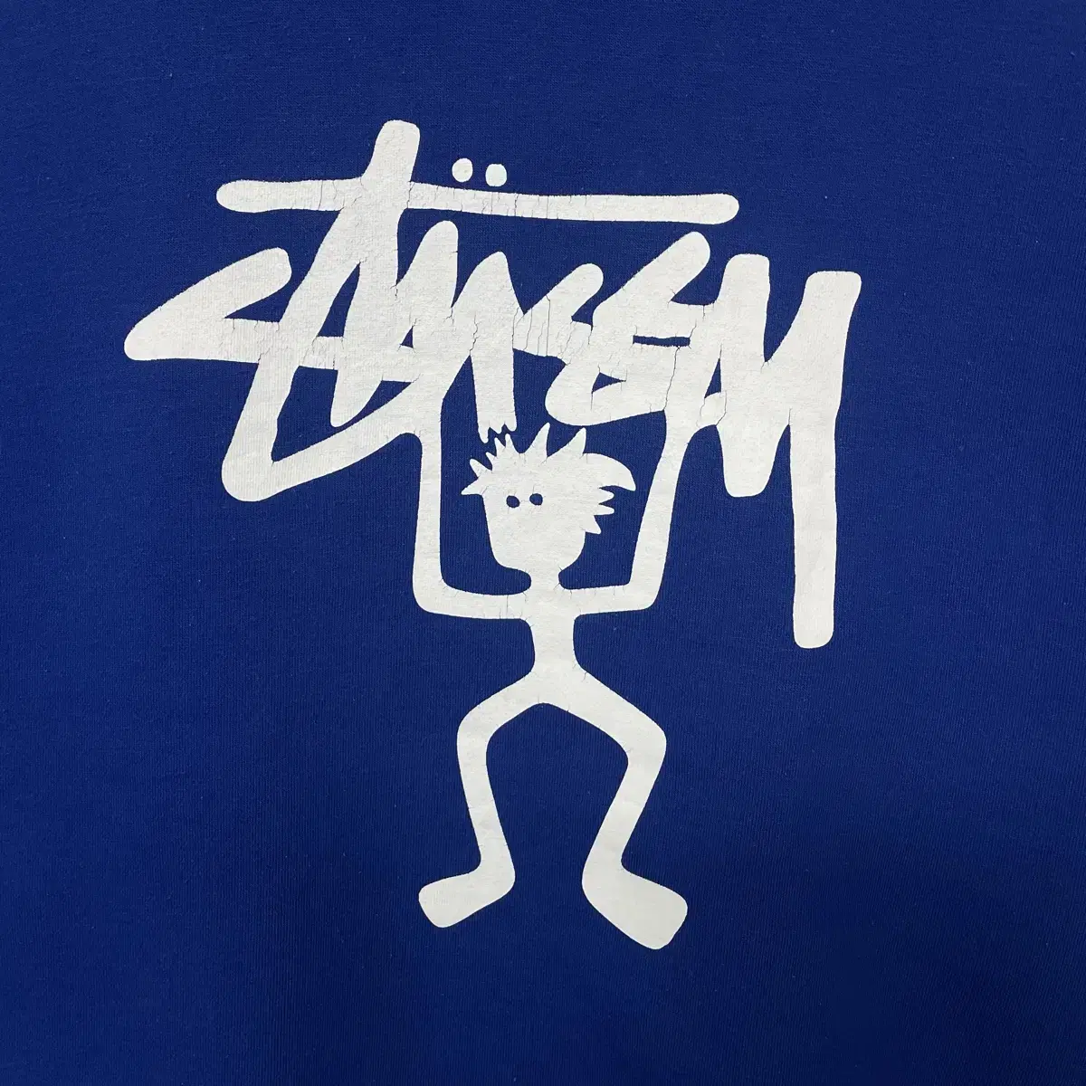 스투시 Stussy 90s 스테이시 섀도우맨 크루넥 맨투맨 블루