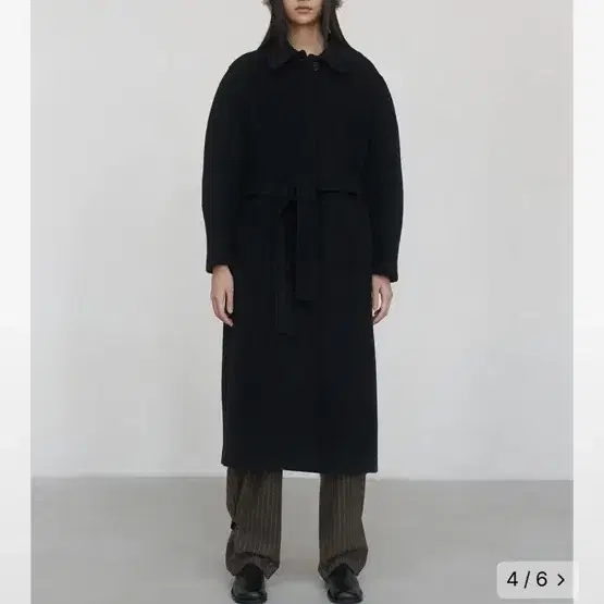 아모멘토 아워글래스 롱 코트(hourglass long coat)블랙