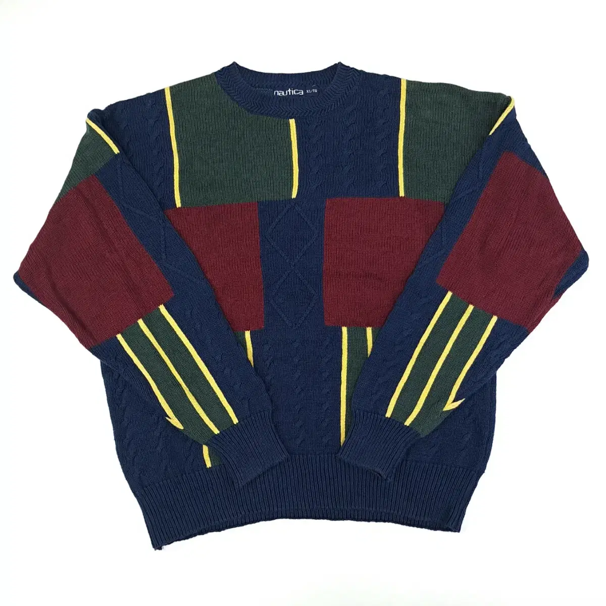 (CT711) XL 노티카 90s St. 배색 니트.Knit