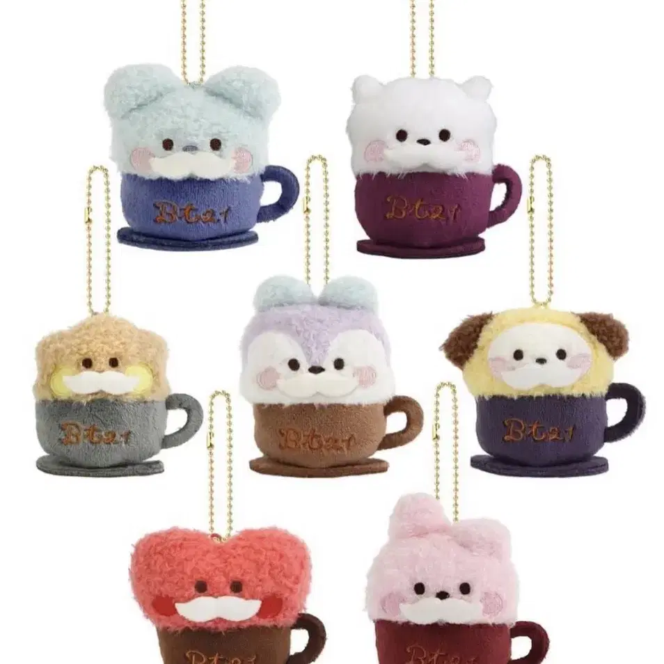 3종) BT21 Beads enjoy latte keyring 키링