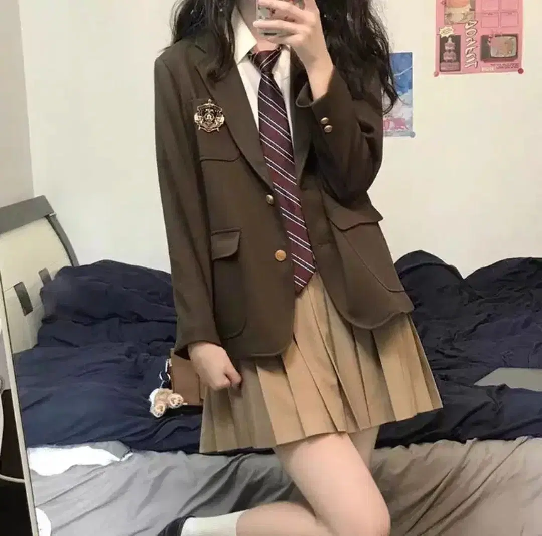 New jeans school uniform set preppy look