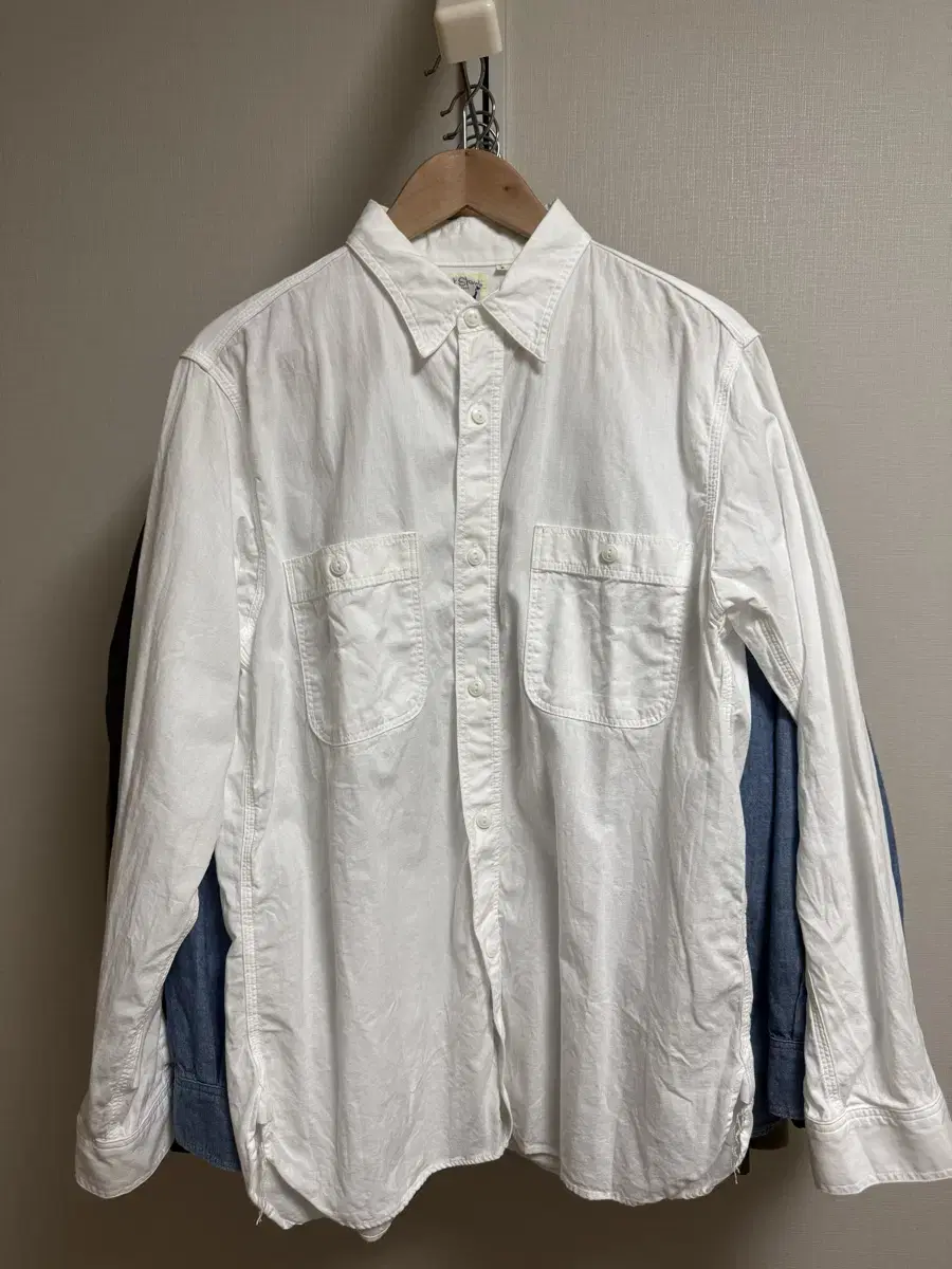 Oerslow chambray shirt white size 5