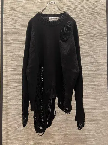 DISCOVERED 그런지 니트 니트 데미지 가공 boro