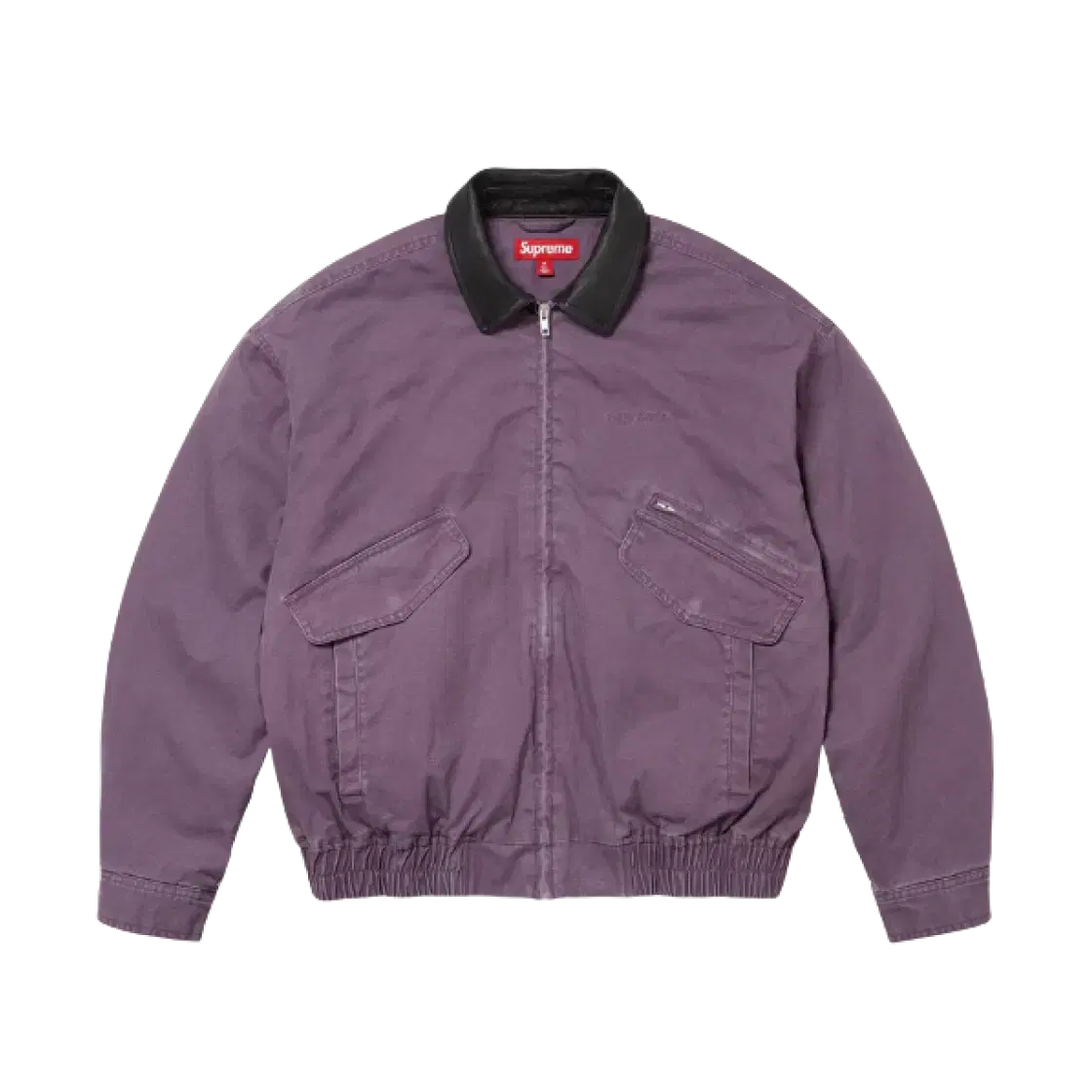 Genuine S, XL Supreme Leather Collar Utility Jacket Dusty Purple 24FW