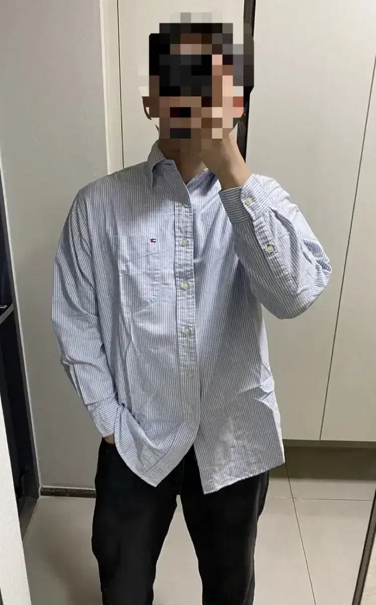 Tommy Hilfiger Striped Big Logo Shirt