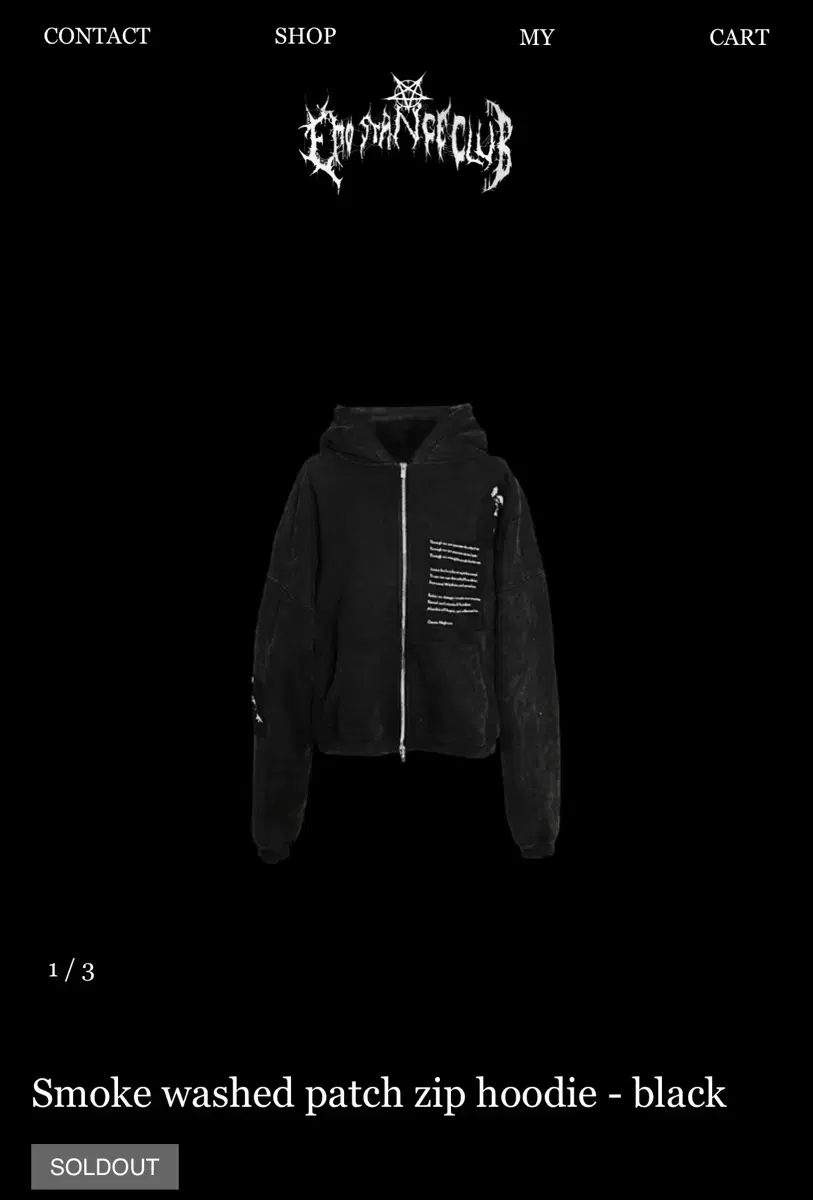 Emostans Club Patch Hoodie Zip Up 1