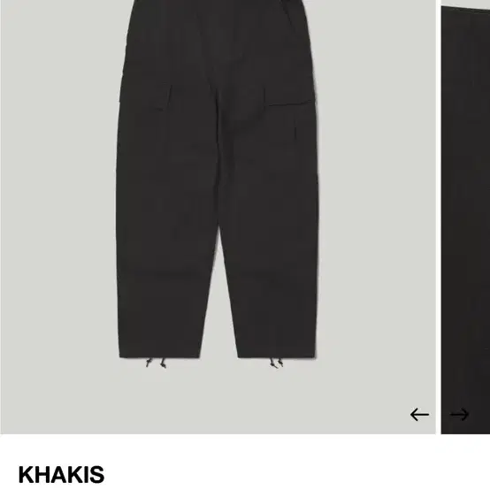 (남녀공용) 카키스 khakis 카고 팬츠 블랙