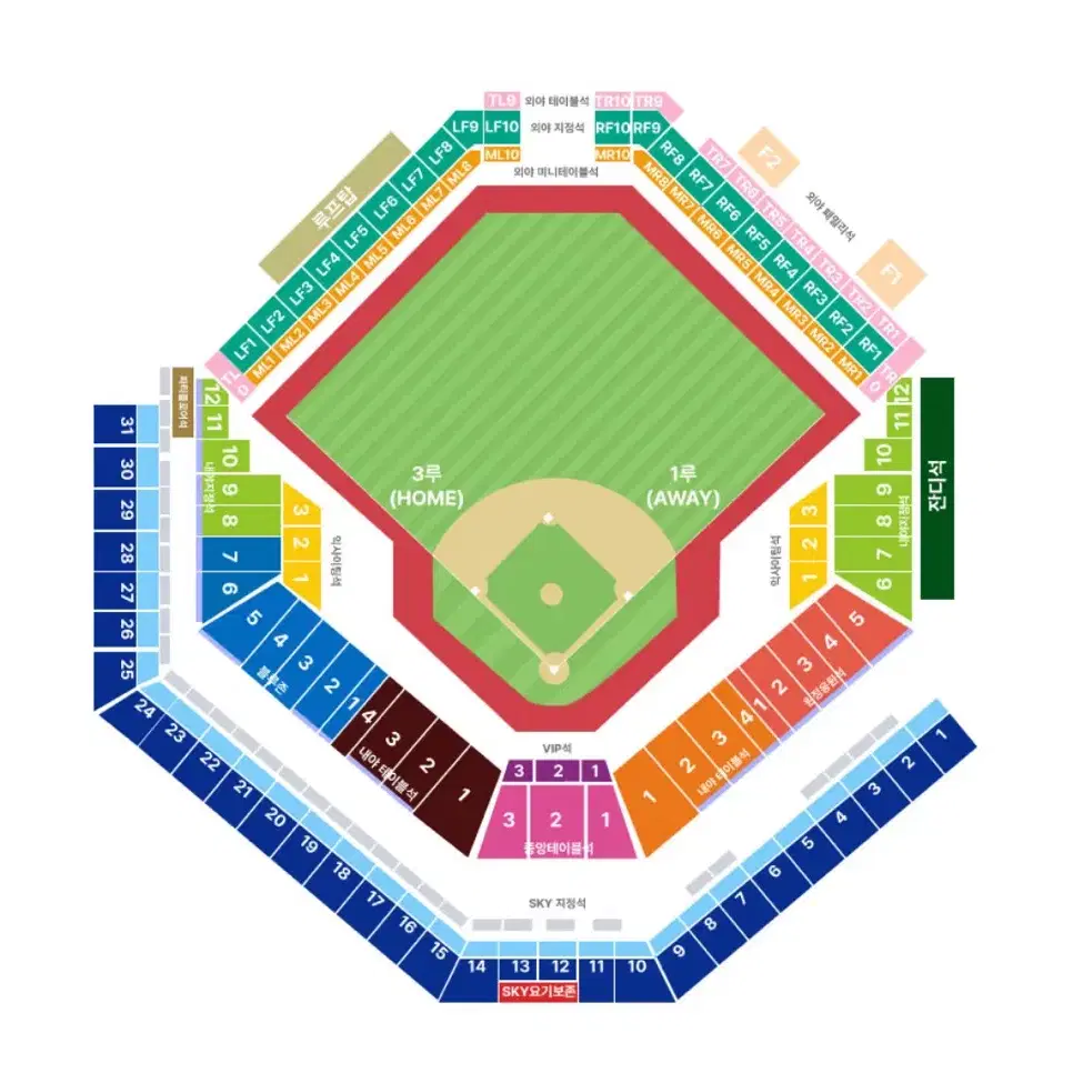 한국시리즈 3차전 삼성 기아 1루 내야지정석 1-6구역  2,4연석