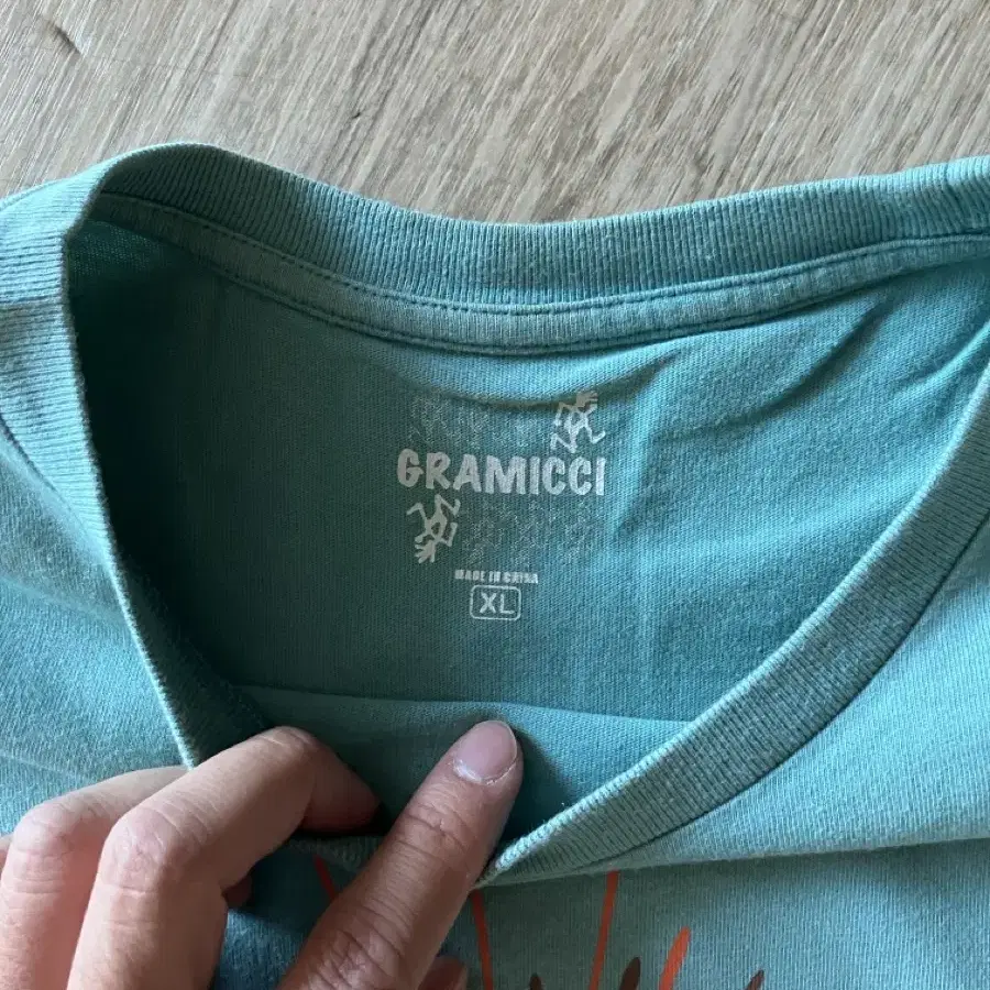 [XL] GRAMICCI 빈티지 그라미치 반팔 티셔츠(민트, 에메랄드)