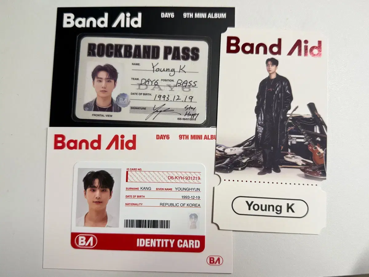 day 6 bandaid components ticket id card rockbandpass photocard unsealed album