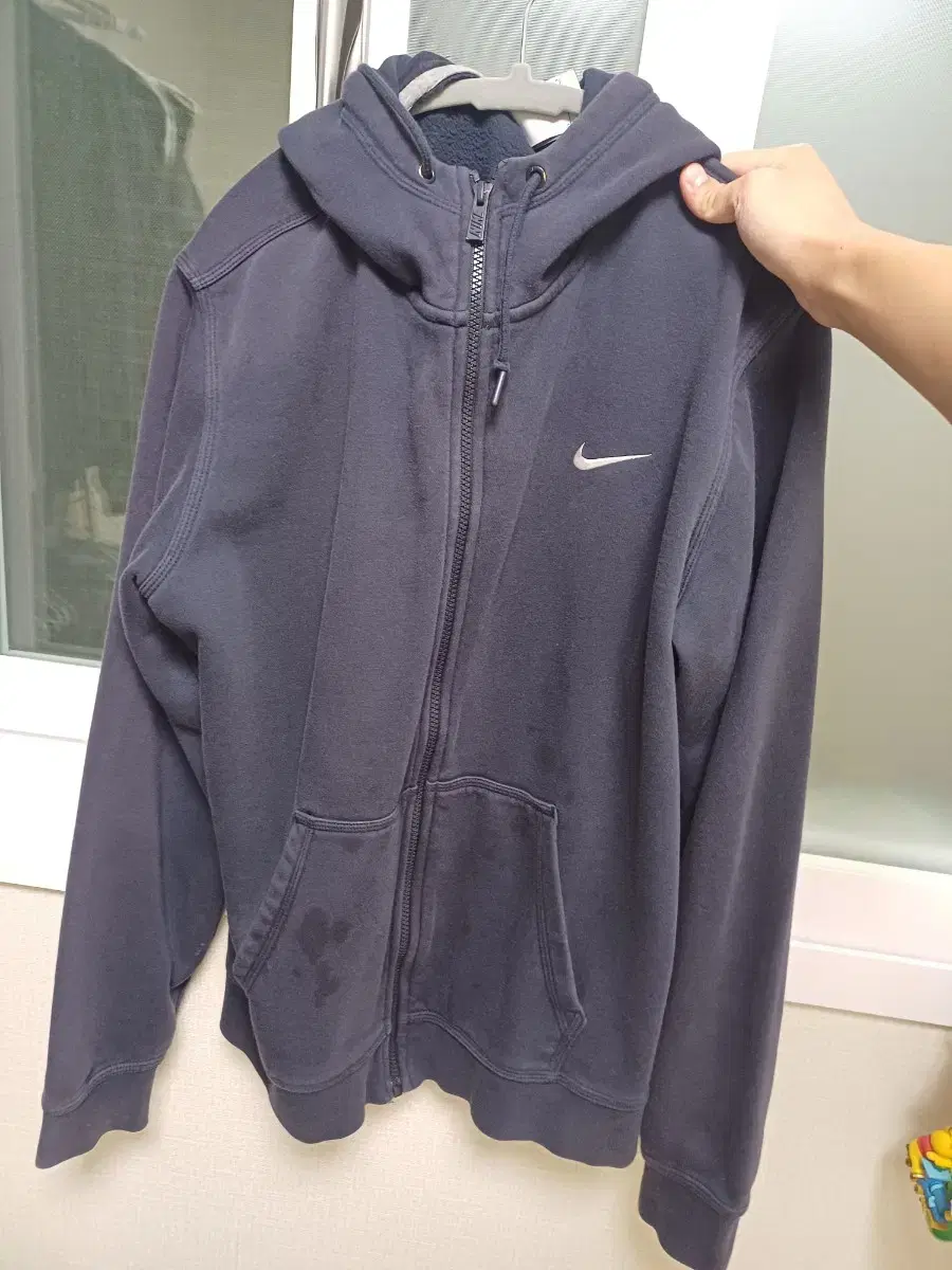 Nike Hoodie Zip Up Navy L