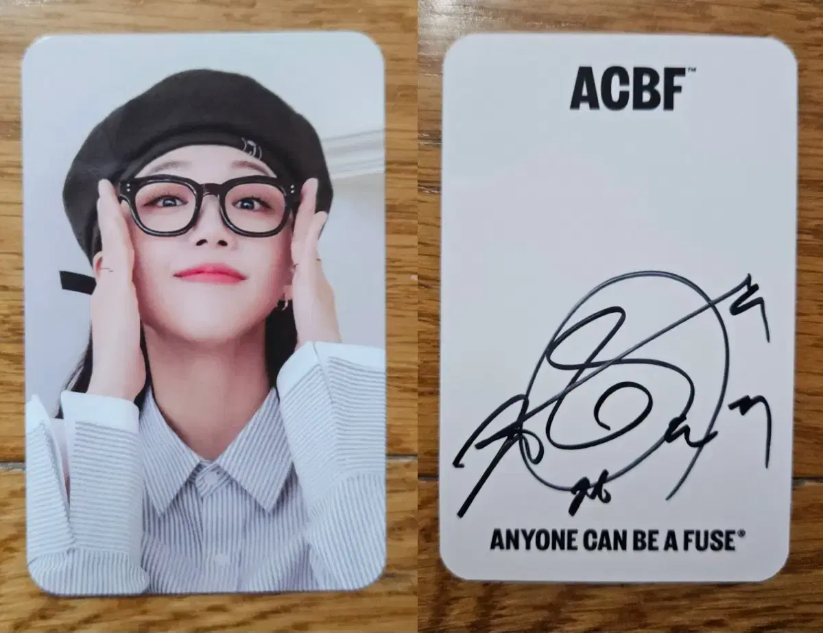 apink jung eunji handwritten sign photocard