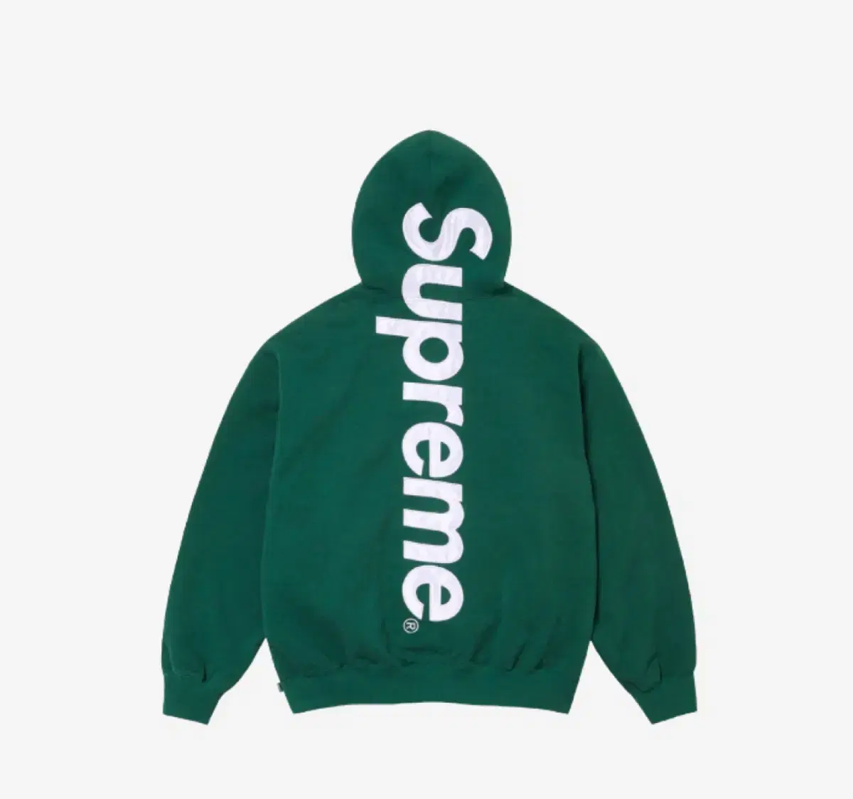 24FW Supreme Satin Appliqué Dark Green Hooded XL New