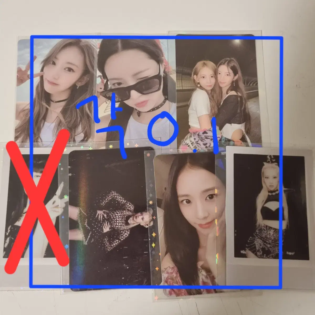 Le sserafim black pink eunchae sakura kazuha lisa jennie rose jisoo photocard WTS