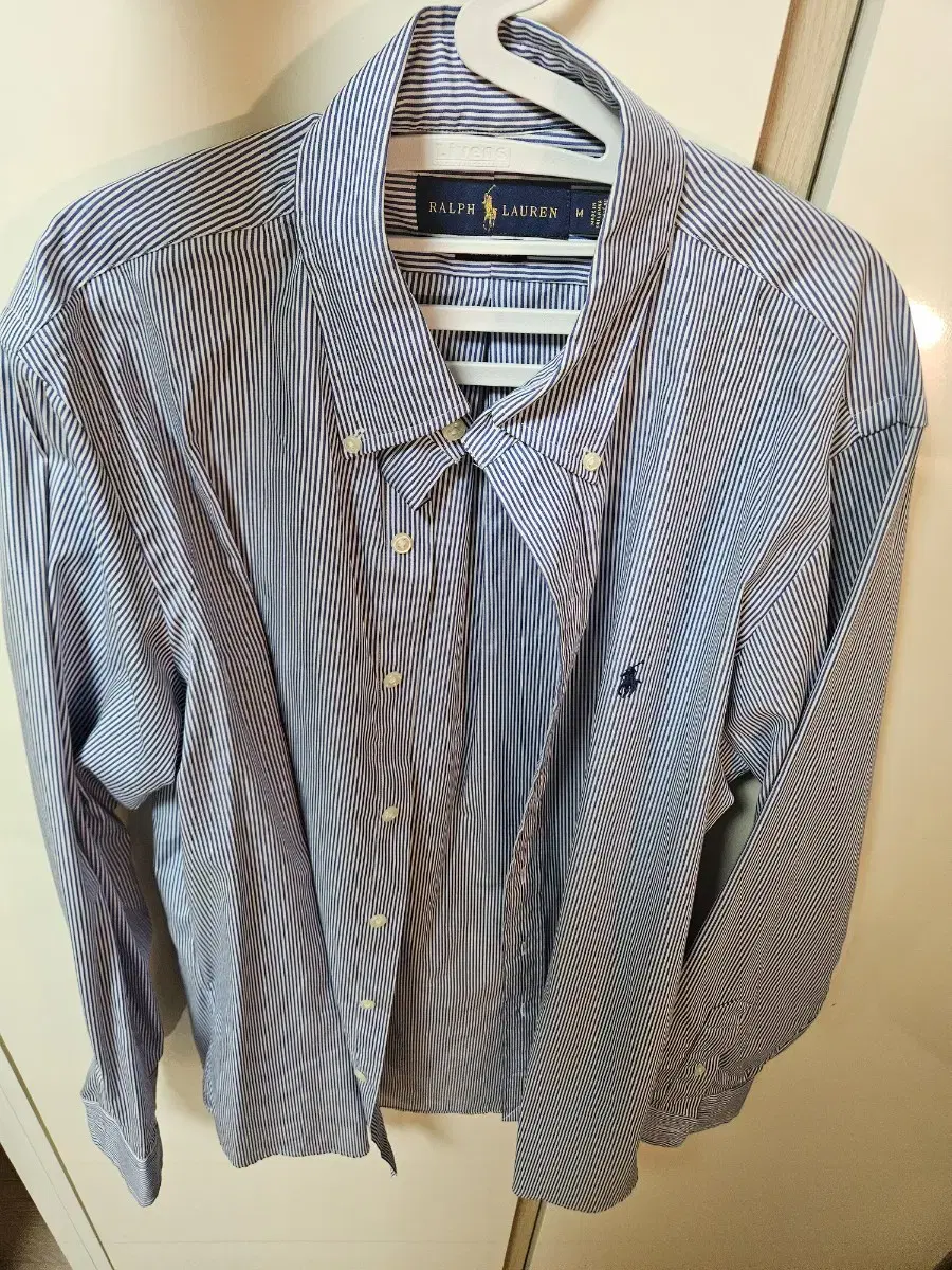 (New) Polo Poplin Striped Shirt M