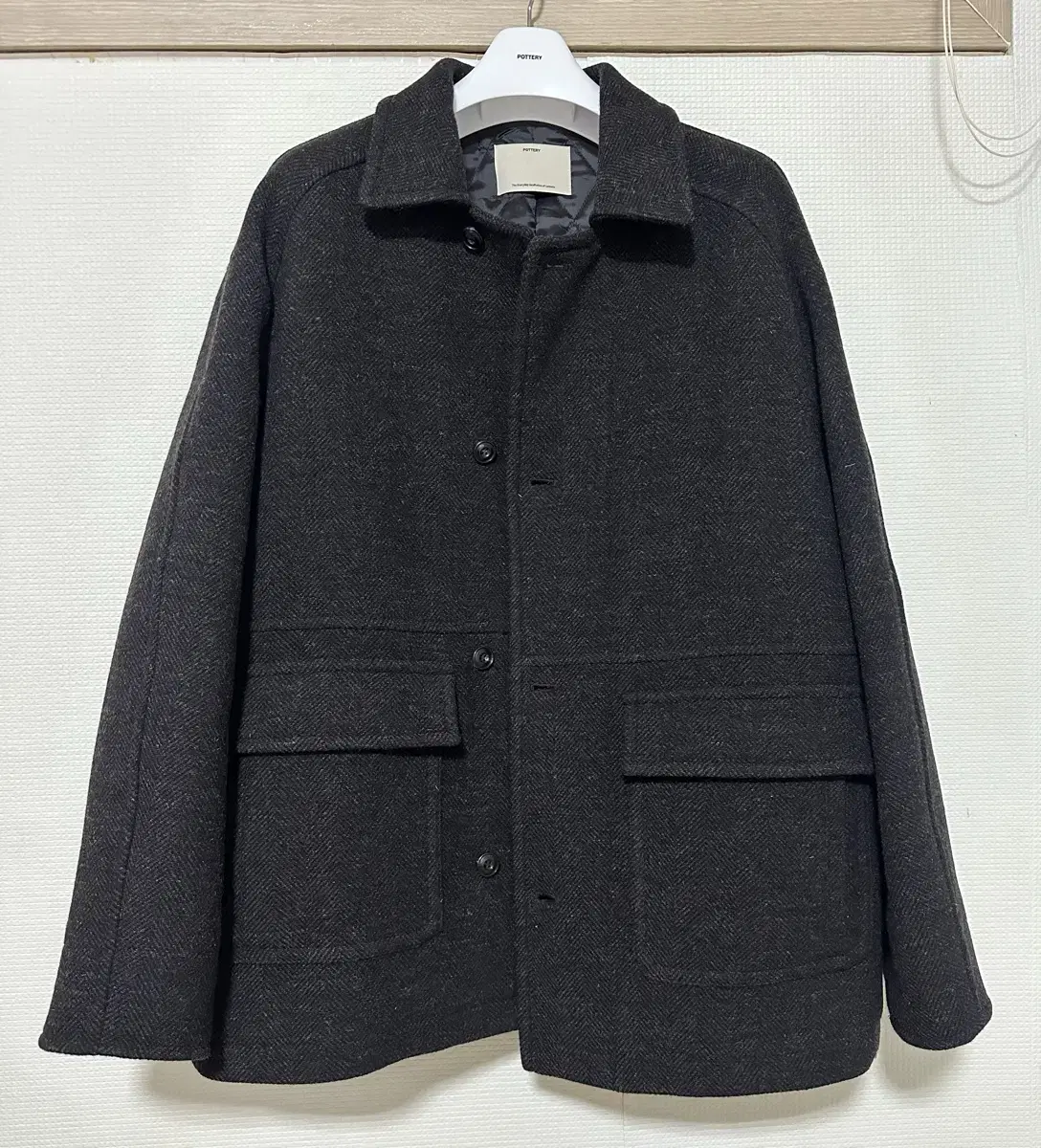 [3] Pottery Half Mac Coat Dark Brown 3 sizes for sale