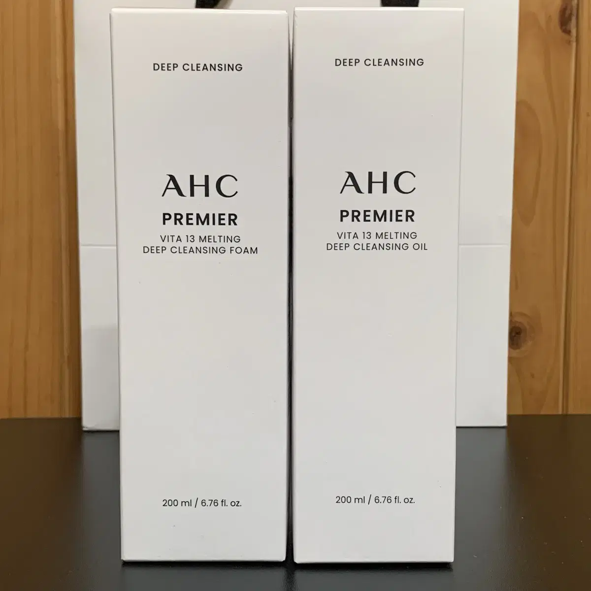 AHC Premier Cleansing Foam & Oil + Hairband bulk wts