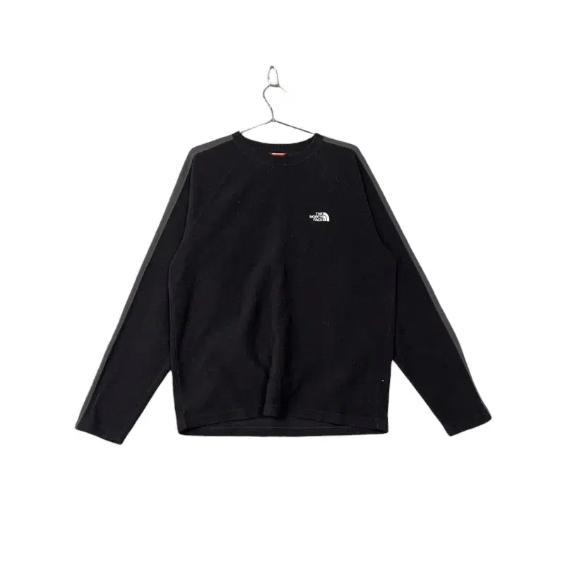 [The North Face] Logo black fleece hoodie M