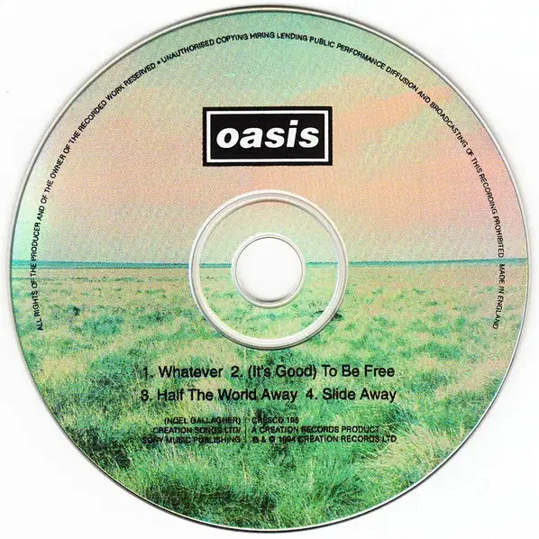 Oasis - Whatever (싱글CD) 영국반 초판 NM-