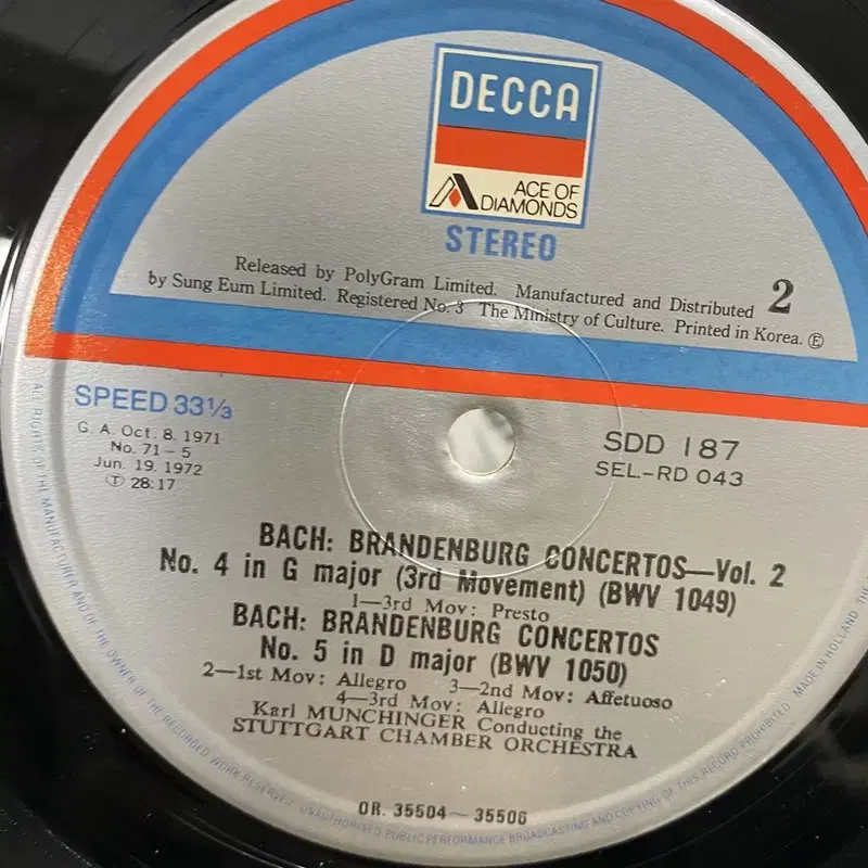 BACH CONCERTOS   LP / C1319