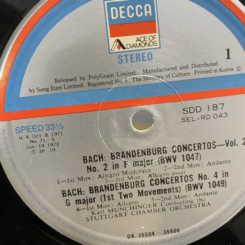 BACH CONCERTOS   LP / C1319