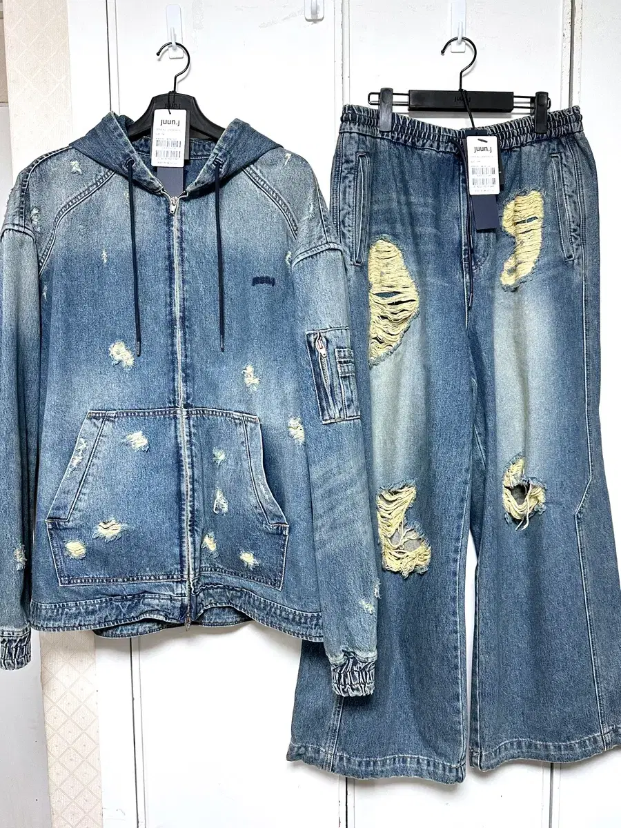 Junge 24ss Damaged Dying Denim Setup M, 48