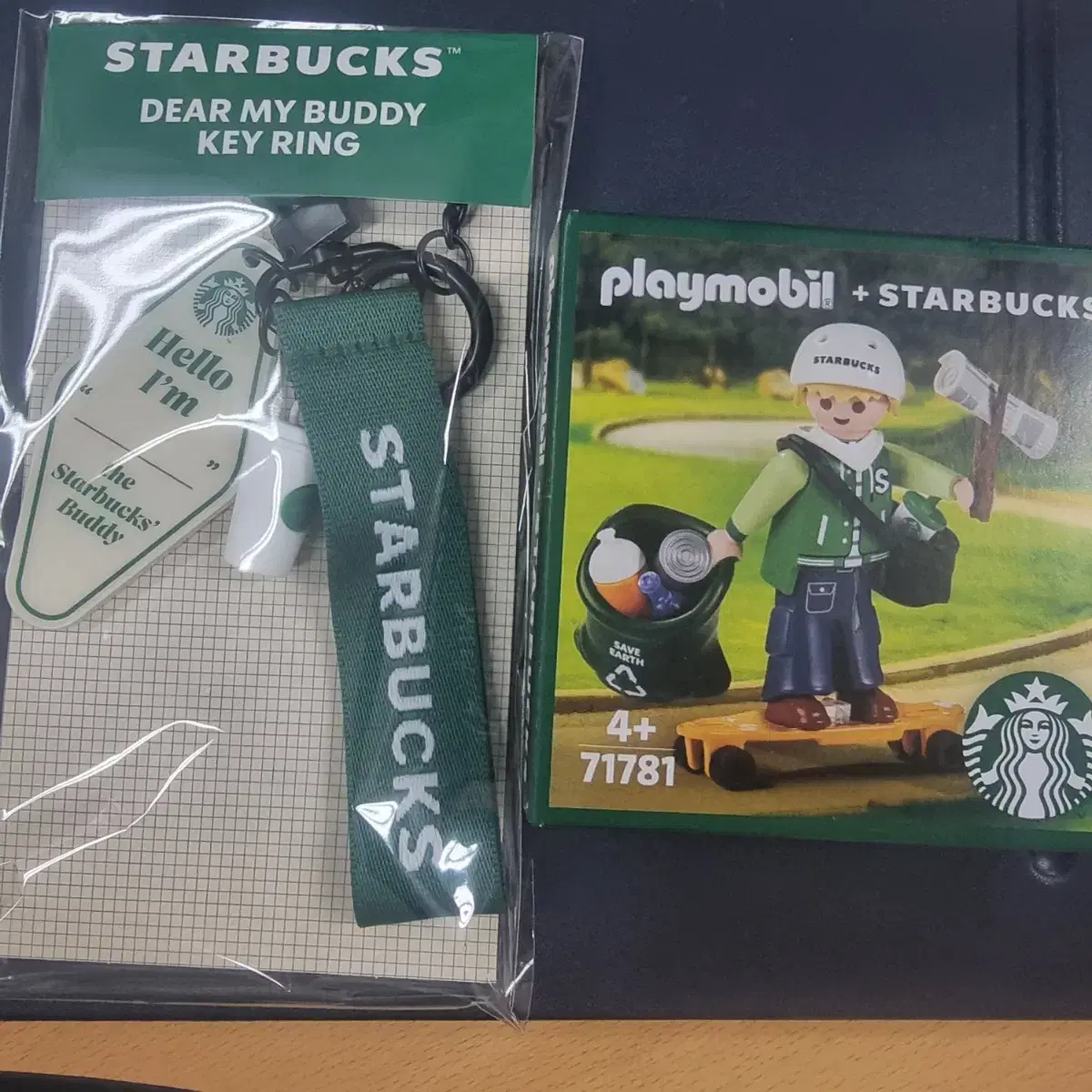 Starbucks Playmobil Peter + Buddy Keyring