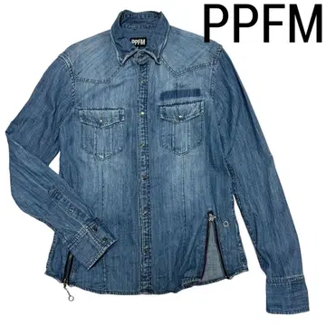 고품질 - PPFM- 데님 셔츠 와이어 롤업 지퍼 디자인 S