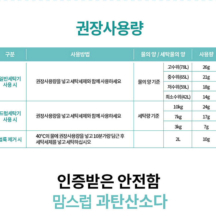 무료배송-맘스럽 과탄산소다 5kg + 스푼