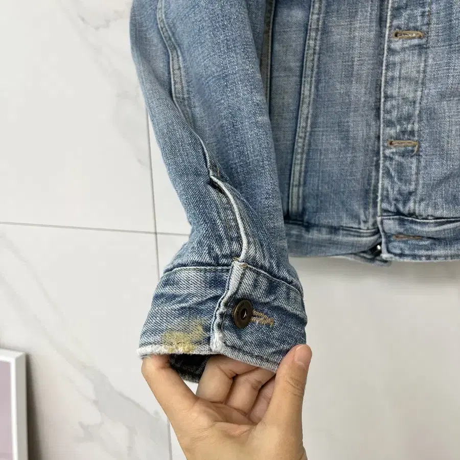 L사이즈) HUH JEANS 누빔안감 청자켓