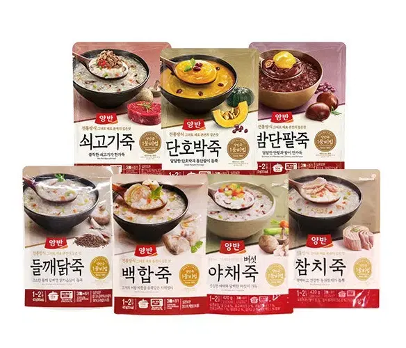 무료배송-동원 양반죽 파우치 420g 8개 7종 선택