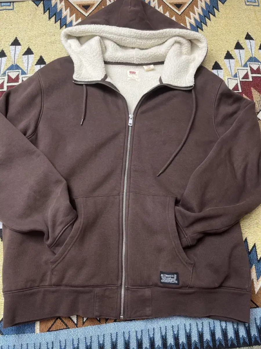 Levi's Brown Hooded Zip-Up L