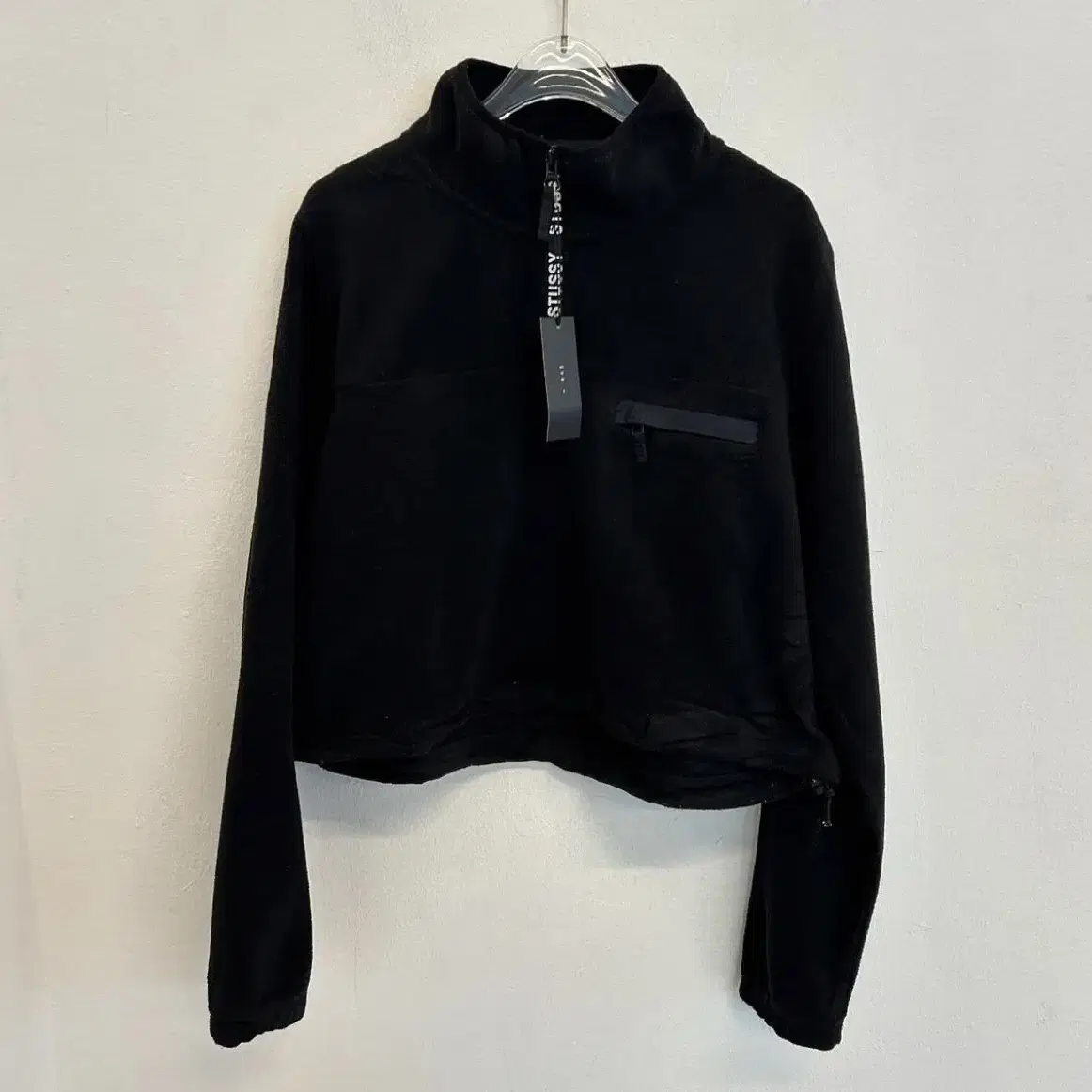 STUSSY fleece half zip-up