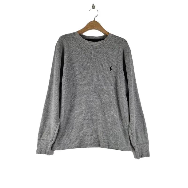 Z5740 Polo Ralph Lauren Waffle Gray Long Sleeve T-Shirt WomenS