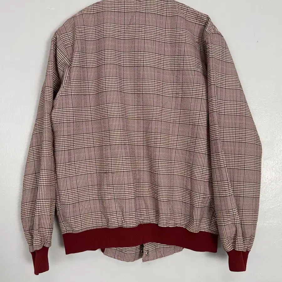 vintage poly plaid blouson