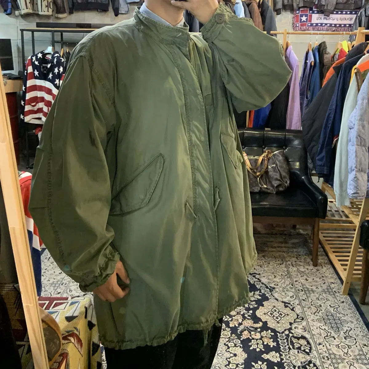 USA 70s Original M65 Fishtail Dog Parka L